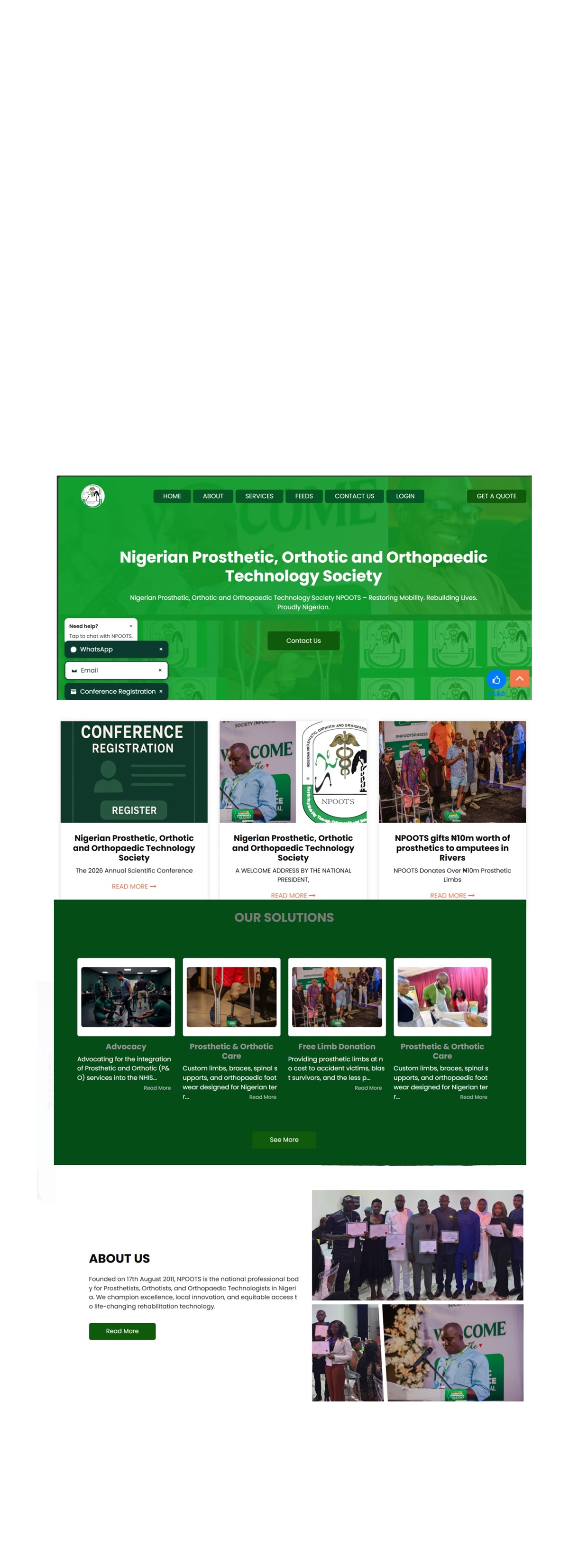 Nigerian Prosthetic, Orthotic & Orthopaedic Technology Society � built with Uptawk